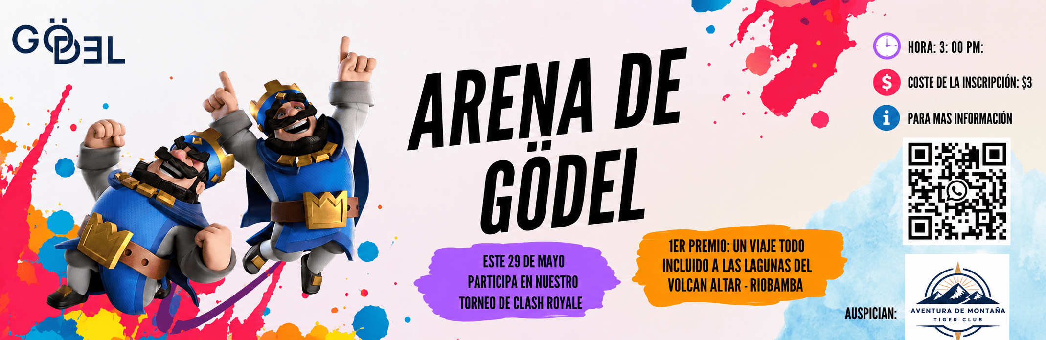 Banner publicitario del Arena de Godel. Clic para abrir WhatsApp.